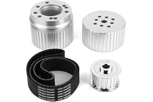 EVGATSAUTO Water Pump Pulley Crankshaft Alternator Pulley Cogged Belt Kit 2254KIT Fit for 289 302 351W