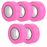 MOWPOG 5 Pack Pink Flagging Marking Tape, 1" x