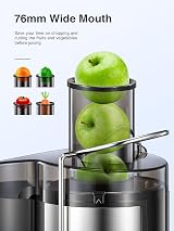 Reemix Juicer Centrifugal 3-Inch Wide Mouth Dual Speed Stainless Silver 500W view 2