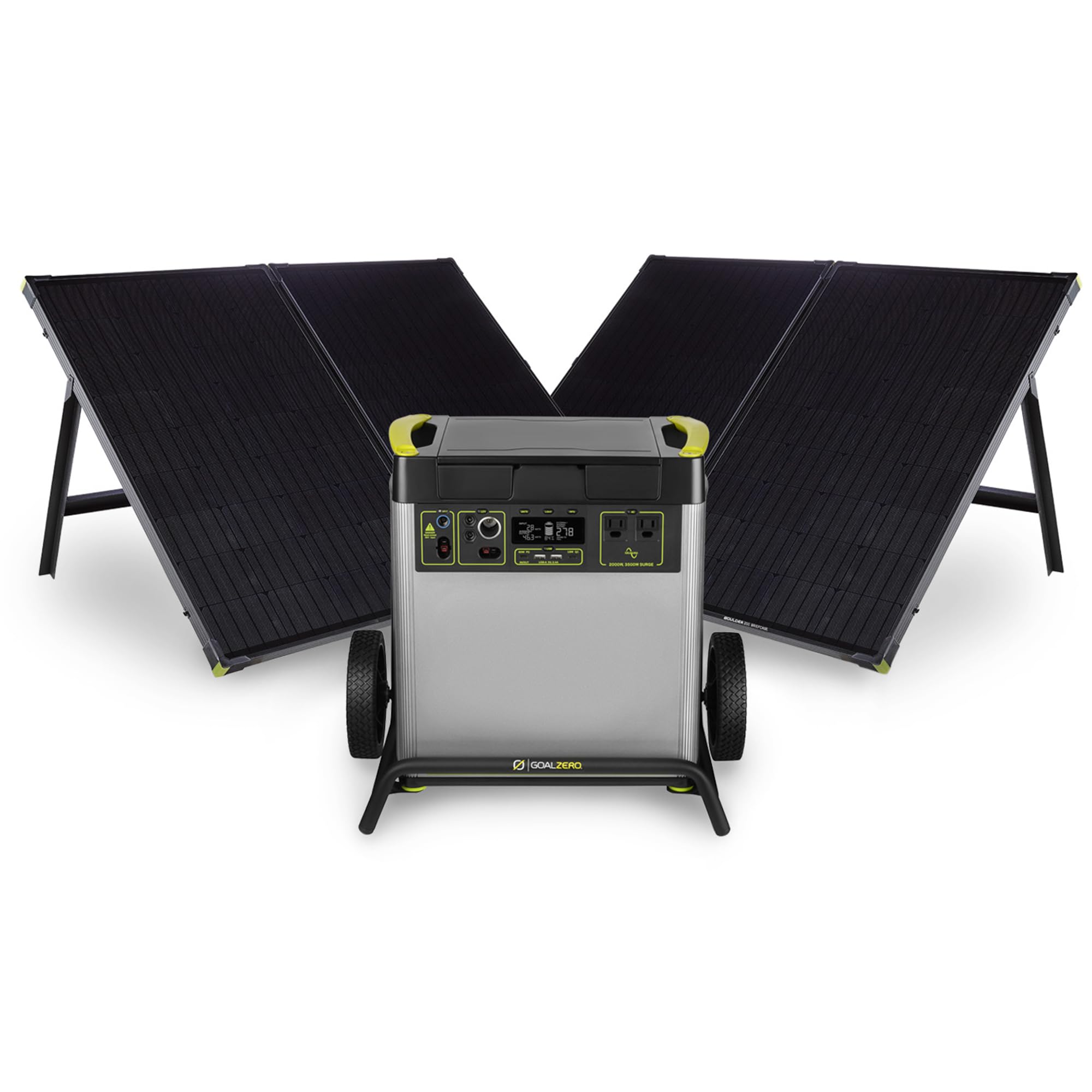 Goal Zero Yeti Portable Power Station - Yeti 6000X w/ 6,071 Watt Hours  Battery Capacity, USB Ports, AC Inverter, 2 Boulder 200 Briefcase Solar  Panels - Rechargeable Generator for Home, RVs, Work