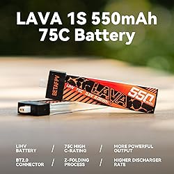 BETAFPV 4pcs Lava 550mAh 1S 3.8V LiHV 75C FPV LiPo
