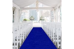 FANPROMS Aisle Runners for Weddings Blue Aisle Runner 2FTx15FT Carpet Runner for Party Prom Walkway Rug Runway Decorations Floor Runner for Outdoor Weddings Halloween Aisle Decor for Wedding Ceremony