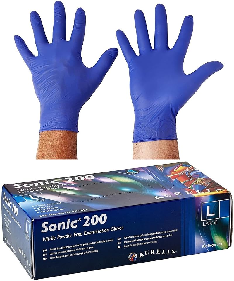 Boxes And Board Sonic Nitrile Powder Free Examination Gloves X200 Medium