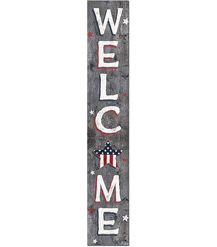 Amazon.com: My Word! Welcome Gray Patriotic W/Star Welcome Sign