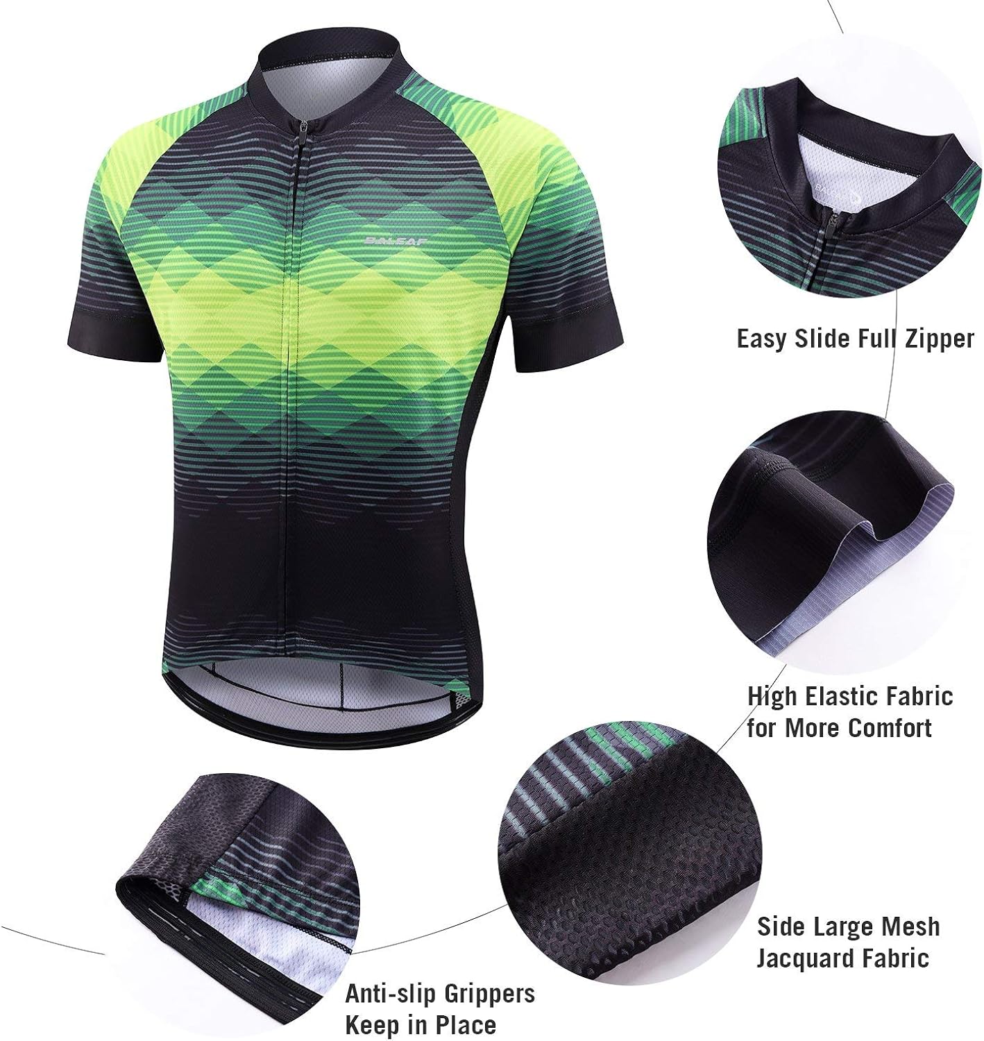 BALEAF Men's Cycling Jersey Set with 4D Gel Padded Shorts Cycling Clothes Shirts Bicycle Short Sleeve Set Road Bike: Clothing
