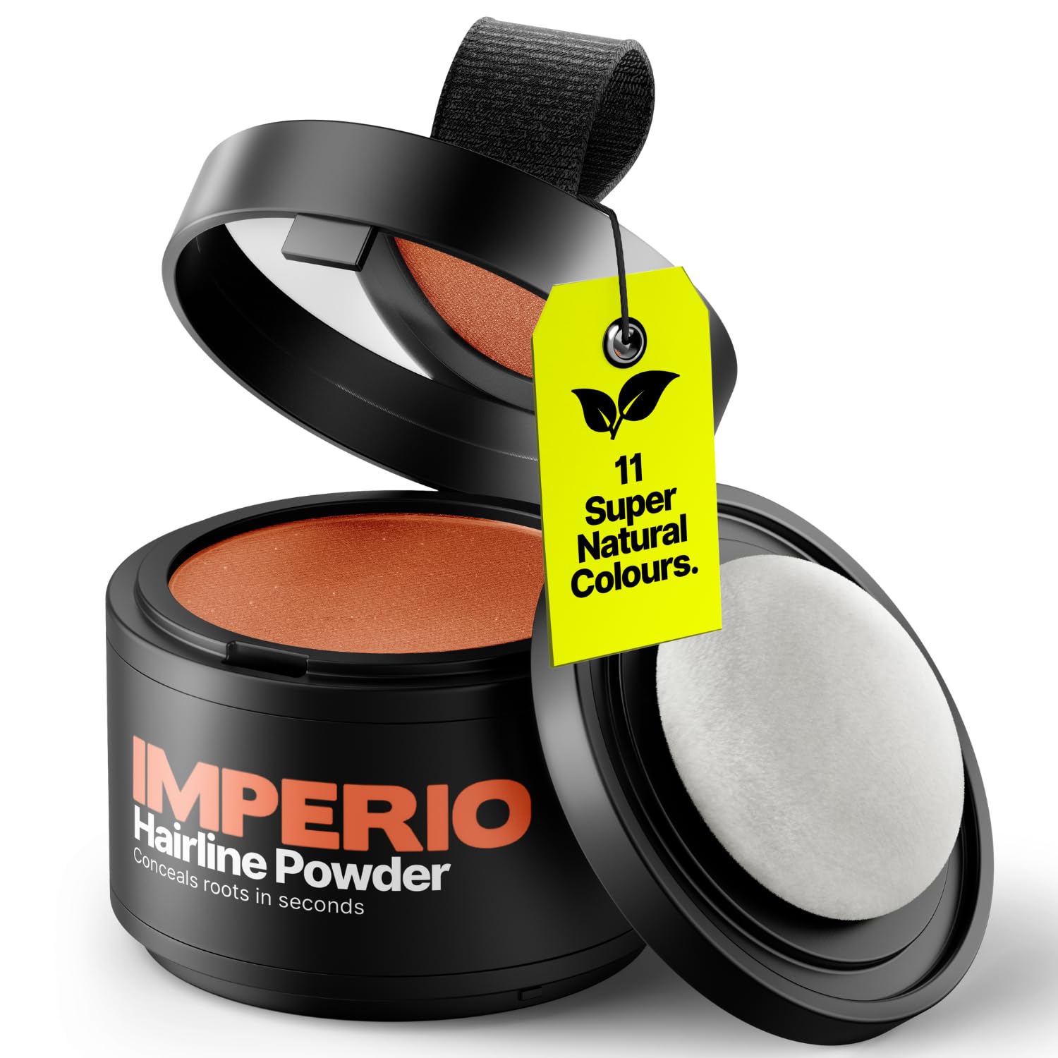 IMPERIO Root Powder - Hair Concealer for Hair Thickening for Women and Men, Waterproof Hair Makeup for Concealing Roots - 4 g (Copper Red)
