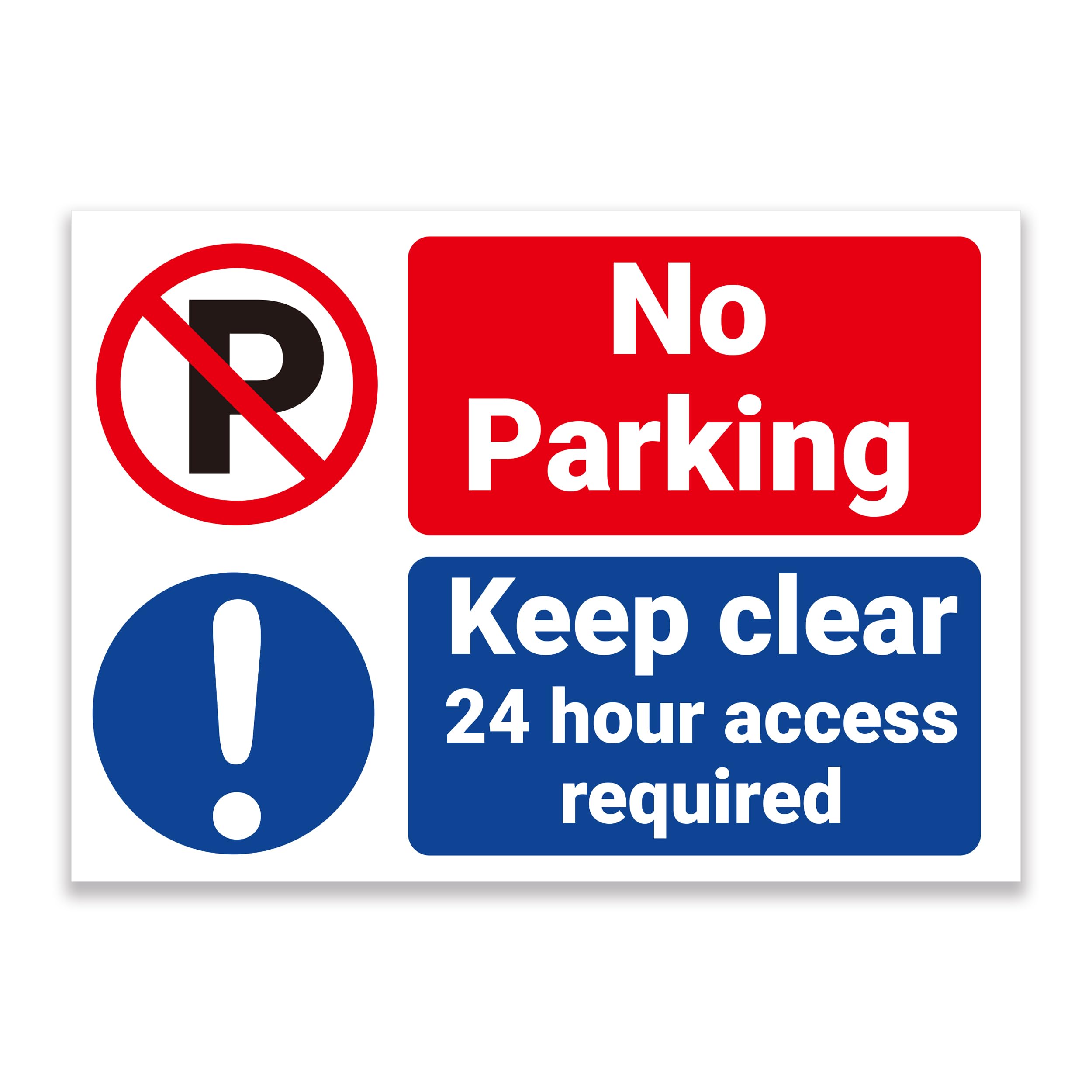 LP Lifestyle No Parking Keep Clear Sign – Waterproof Durable PVC Outdoor Notice for Driveways 24 Hour Access Required Weatherproof, Rust-Proof No.001 (A4 (210mm x 297mm) – No Holes)