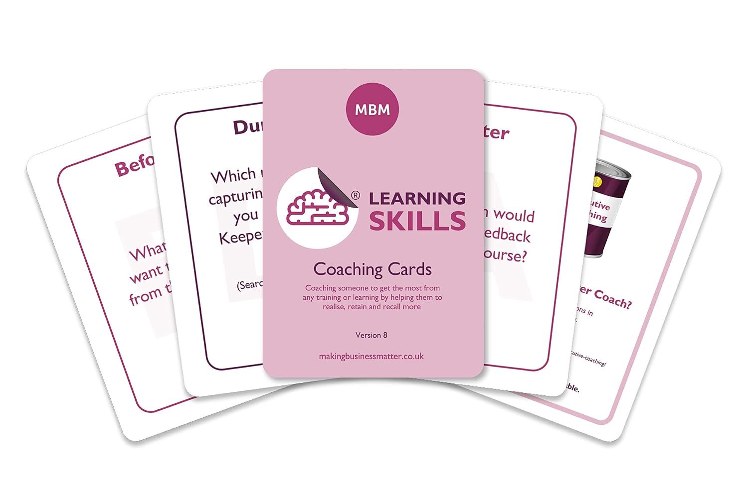 MBM Coaching Cards for Workplace People Skills, Pink