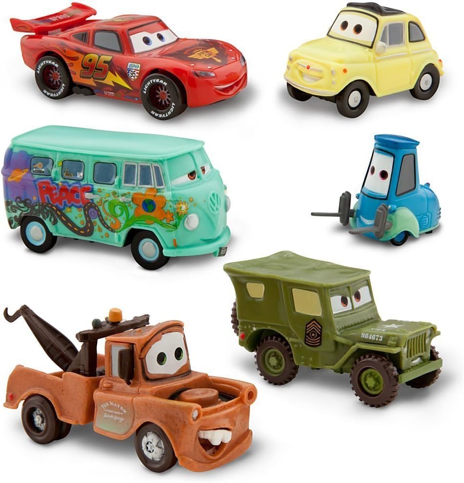 Pixar Disney Cars Lightning McQueen Pit Crew (6Pcs/Set) Diecast Toy Cars