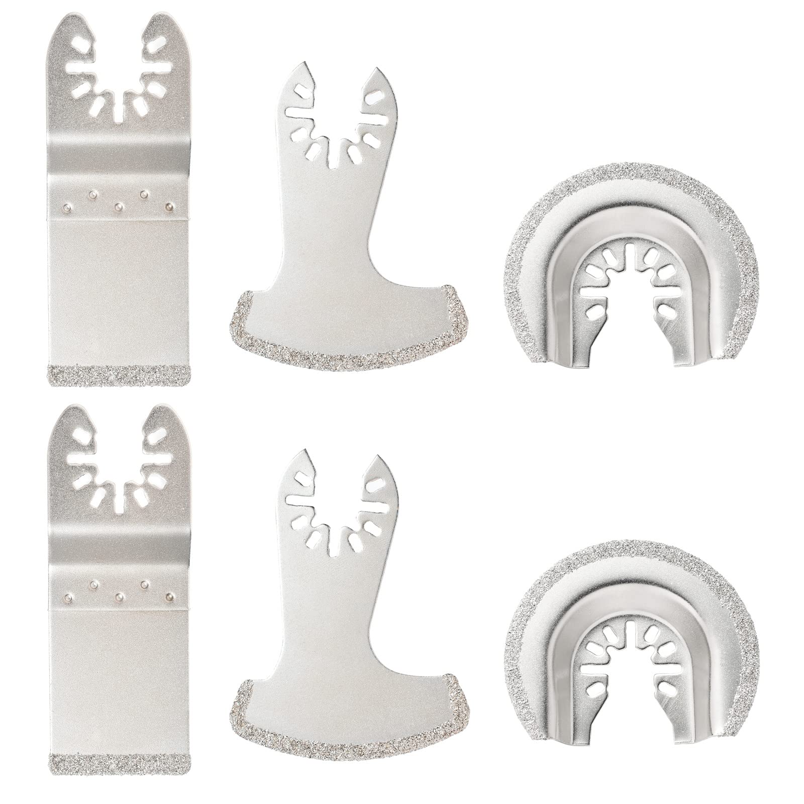 Ettonsun 6 Pcs Diamond Oscillating Multi Tool Blades for Grit Grout Removal, Cleaning Mortar