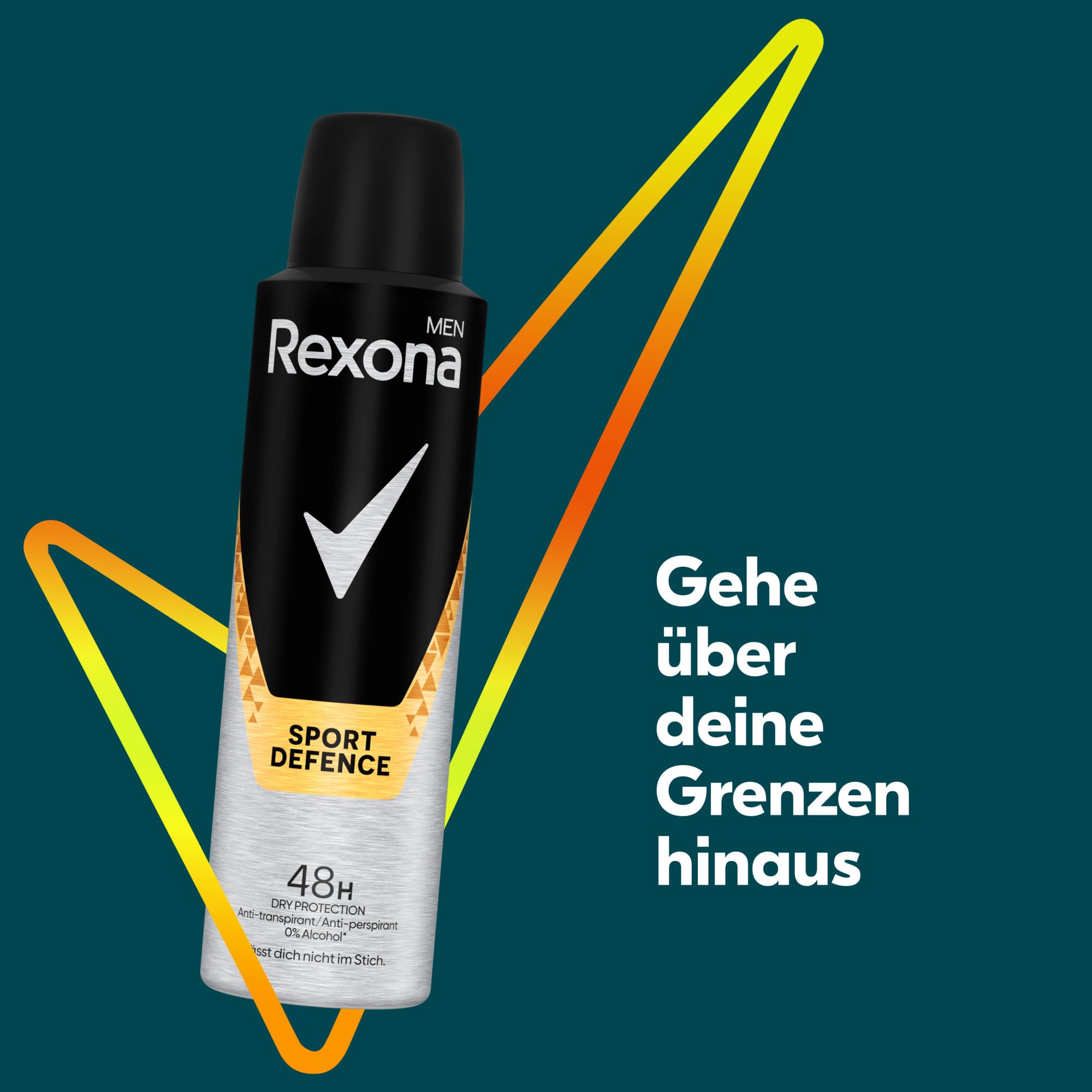 Rexona Men Anti Transpirant Spray Sport Defence Deospray mit 48 Stunden Schutz gegen Körpergeruch und Achselnässe mit Anti-Transpirant-Technologie 6x 150 ml 6