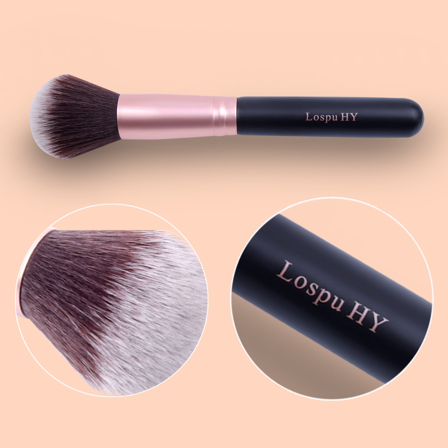Ammiy 10-Piece Oval Makeup Brush Set