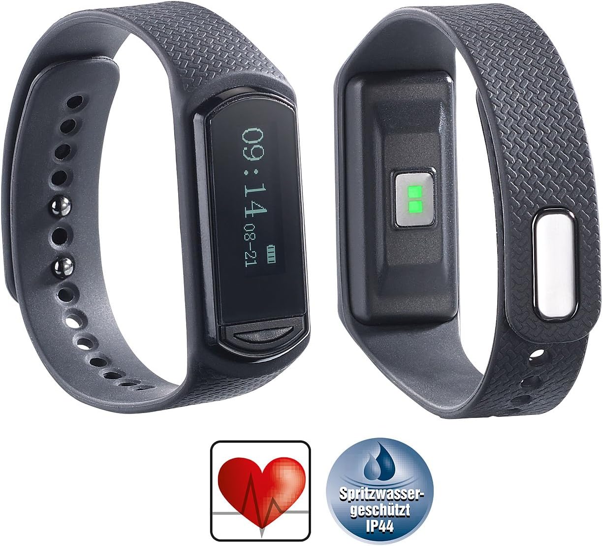 newgen medicals FitnessArmband FBT40.HR mit HerzfrequenzMessung