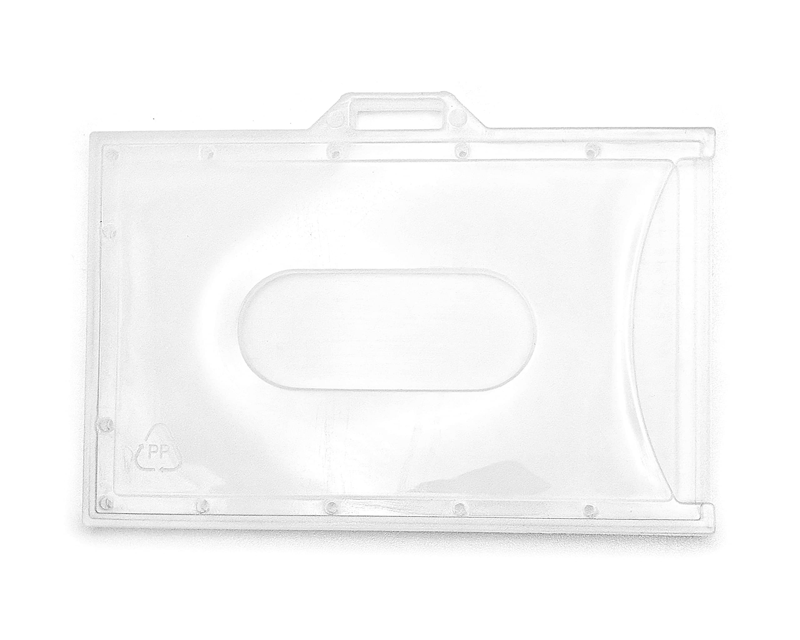 EasyBadge Eco-Friendly EnclosedCard Holders - Enclosed ID Badge Holders, Landscape - Pack of 100