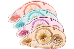 Pengxiaomei 4 Pack Glue Tape Roller, Double Sided Adhesive Tape Transparent Runner Tape, 0.31in x 26.1ft, Multi-Purpose for C