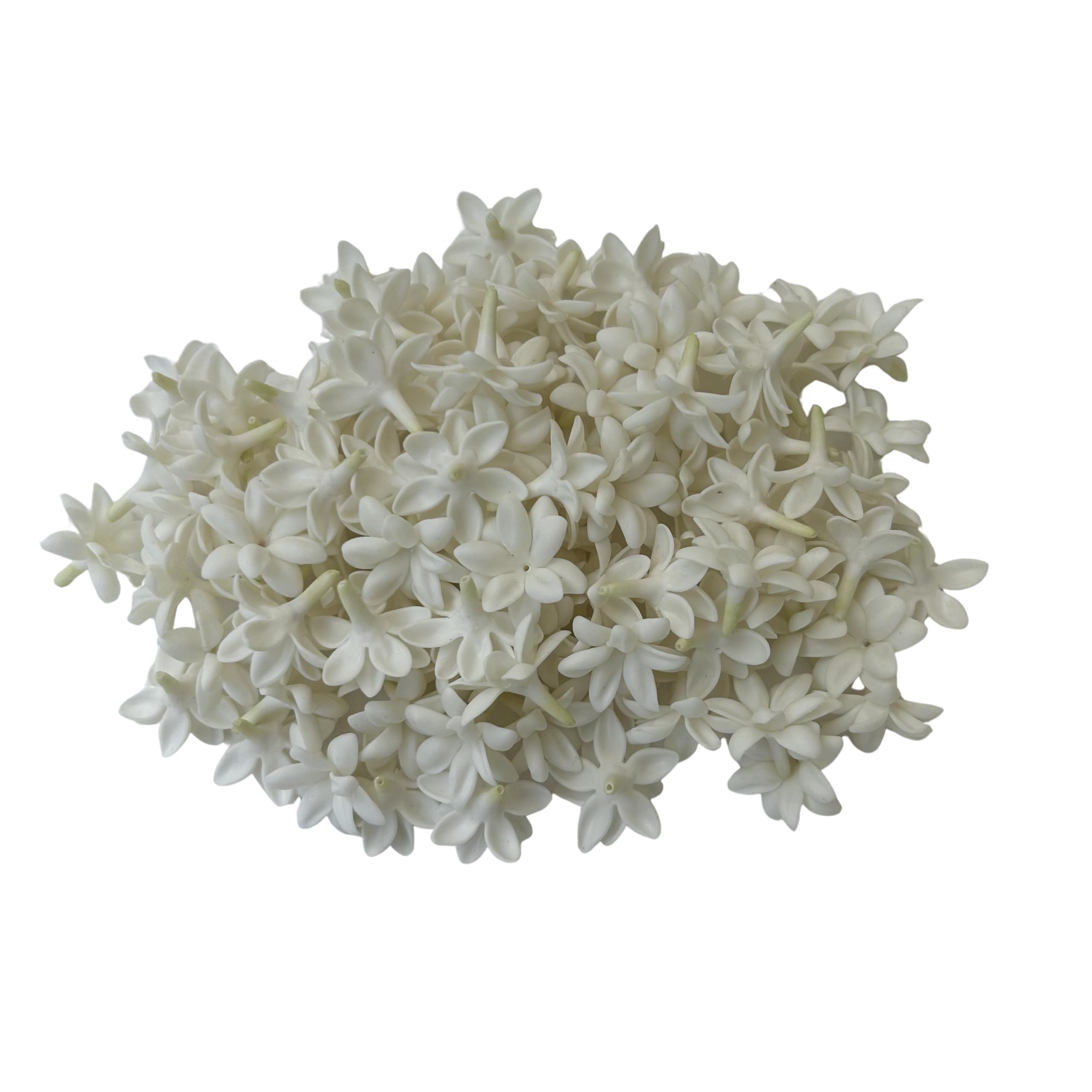 Photo 1 of 100 PCS Mini Jasmine Pikake Flower Clay Beads for Jewelry Making DIY Craft Supplies (White)