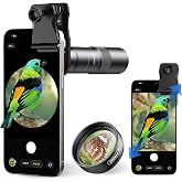 APEXEL 10X Tele-Macro Pro Dual Lens 2-in-1 for iPhone | Clip-On Telephoto &amp; Macro Lens for Samsung/Android | 10x Zoom for Concerts, Travel, and Outdoor Exploration | Pro Photography