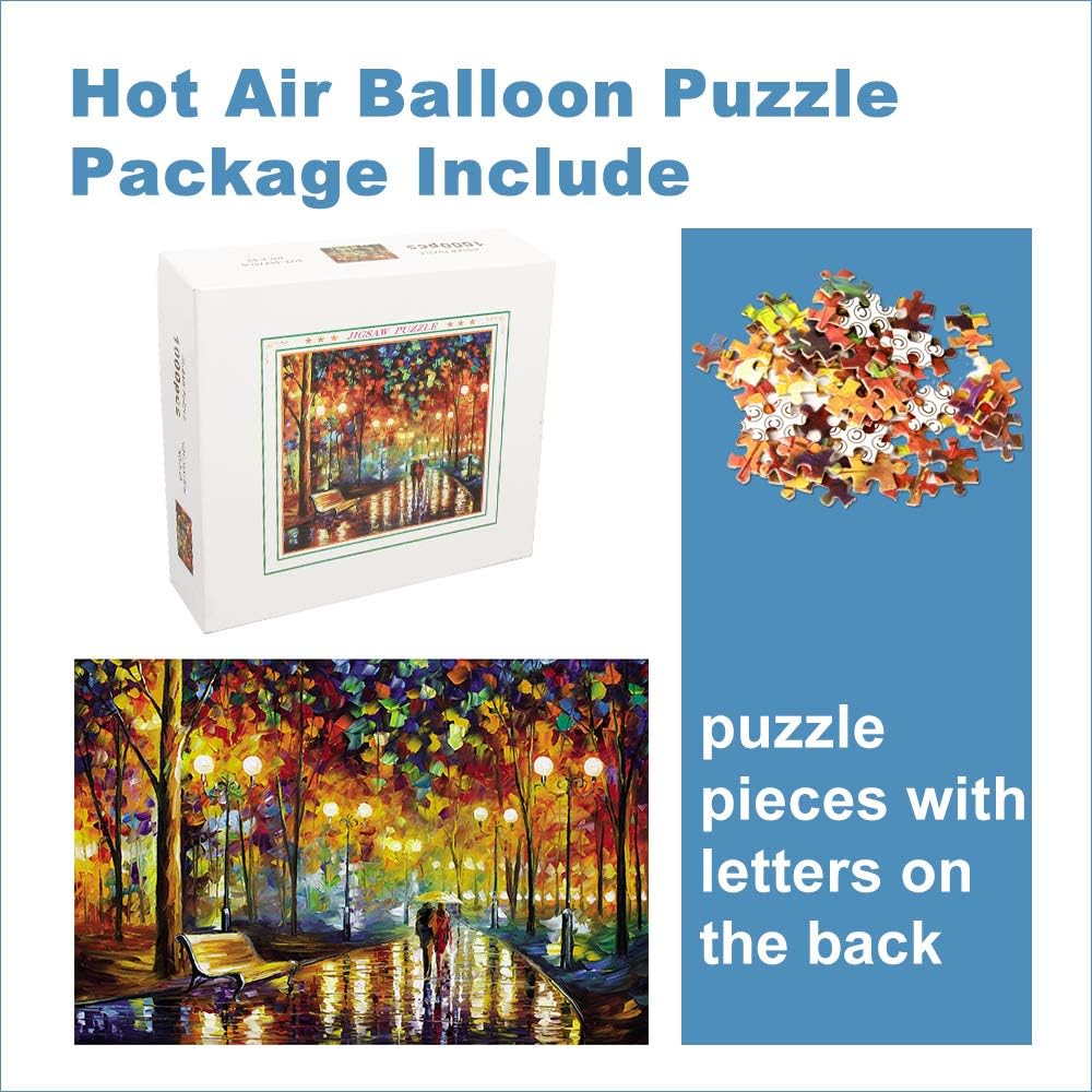 Toreta 1000 Piece Puzzles for Adults,Rainy Night Stroll Jigsaw Puzzles 1000 Pieces,Cool Puzzles for Adults 1000 Piece,Puzzle Games 1000 Piece Puzzle Arts and Crafts for Home Wall Decor 20x30 Inch: Toys & Games