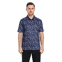 Men's Golf Shirts Dry Fit Short Sleeve Print