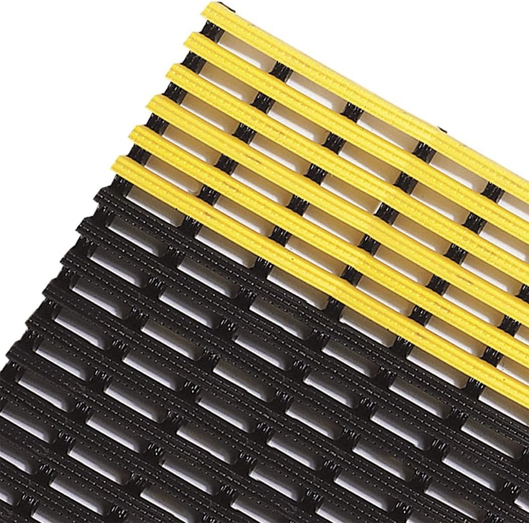 Notrax - 531R0048BY - Antiftg Mat, Blk/Y, 40x4Ft, Duckboard