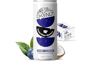 Once Upon A Coconut Cocout Water + Blueberry, Gluten Free & Non-GMO, 10.8 Fluid Ounce (Pack of 12)