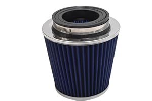 SYOWADA RG-1001BL Universal Clamp-On Air Filter, Cold Air Intake Filter, Cone-shaped Inner Diameter 3 inches 3.5 inches 4 inc