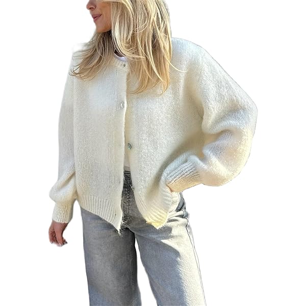Cardigan Sweaters for Women Y2k Long Sleeve Button Down Knit