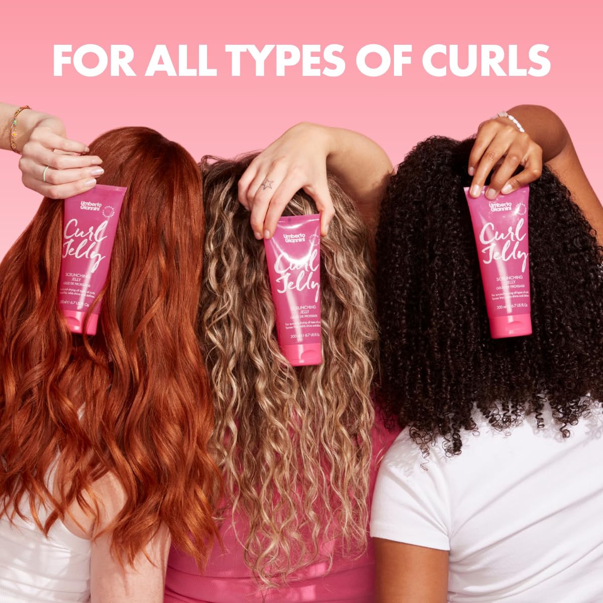 Umberto Giannini Curl Jelly Scrunching Jelly 6.7 fl Oz - Frizz Solution Defining Hair Gel for 2a-4c Curly, Wavy, Coily Hair - Vegan & Cruelty-Free