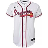 Nike Youth Atlanta Braves Matt Olson #28 White Home Cool Base Jersey