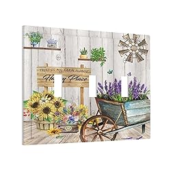 Wpshijia Lilac Lavender Sunflower 3 Gang Light