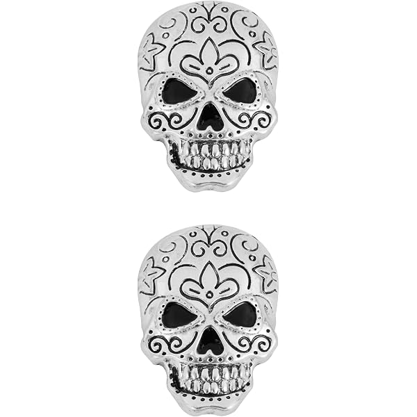 Skeleton Lapel Pin - Gold Tone Skull Brooch With Top Hat - 0.75 Inch Gothic Accessory - View #12