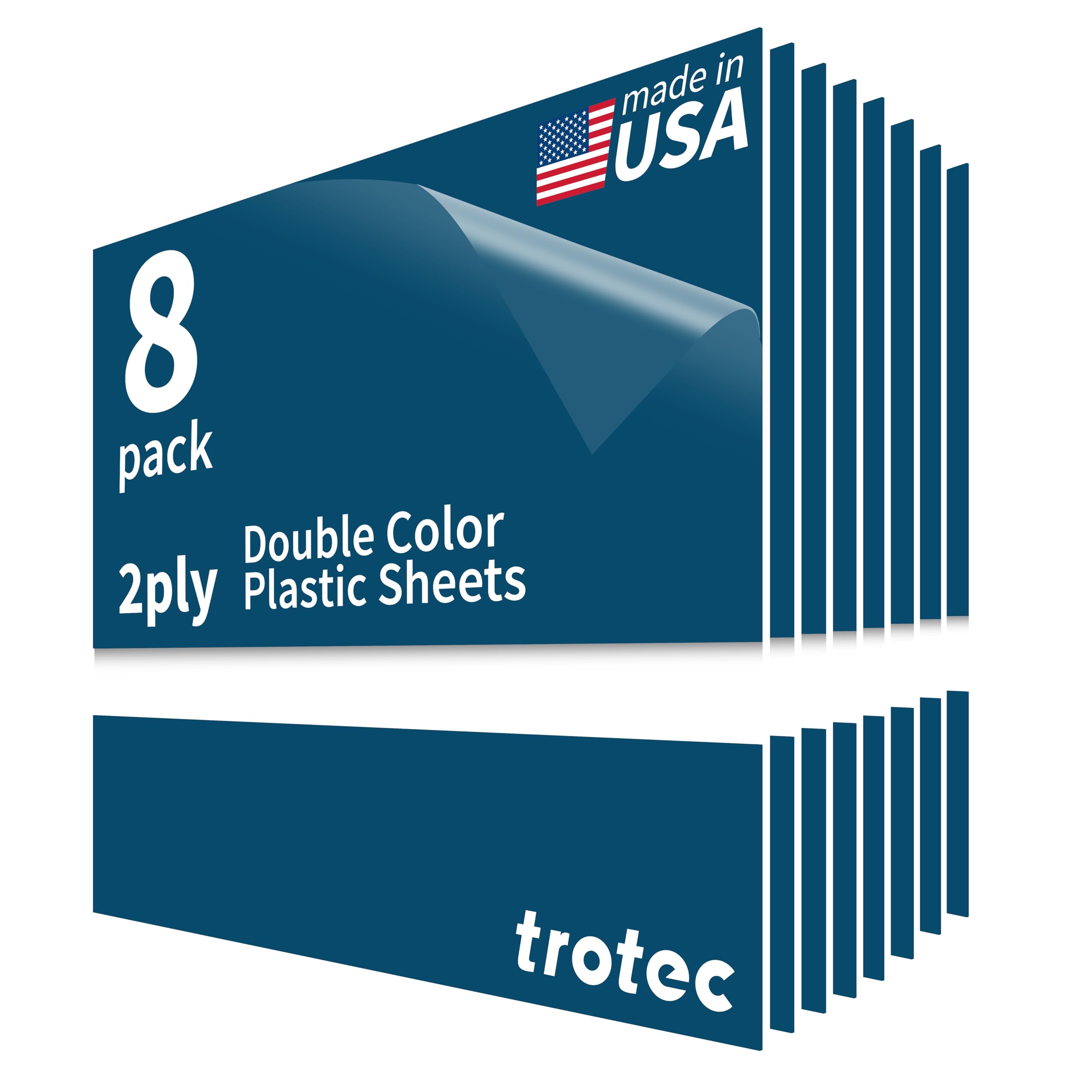 Trotec TroLase | 12"x12"x1/16", 8 Pcs | Blue/White