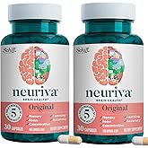 NEURIVA Original Brain Supplement for Memory, Focus & Concentration + Learning & Accuracy with Clinically Tested Nootropics P