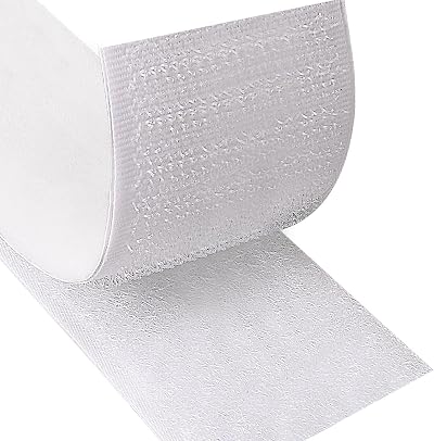 Blooven Hook and Loop Tape 5 m x 50 mm Self Adhesive White