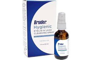 Bruder Hygienic Eyelid Solution Spray - Non-Irritating Pure Hypochlorous in Saline, Calm, Skincare, Daily Use Eyelid and Lash Cleanser, Eye Cleansing Spray (30mL)