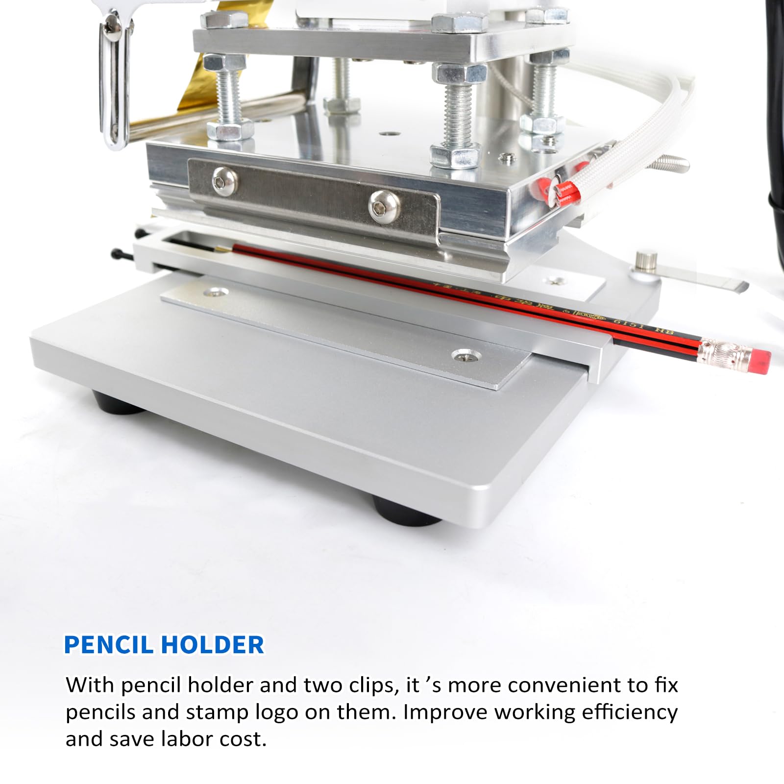 ZS-100B Dual Use Hot Foil Stamping Machine Manual Bronzing Machine Pencils Leather Embossing Machine