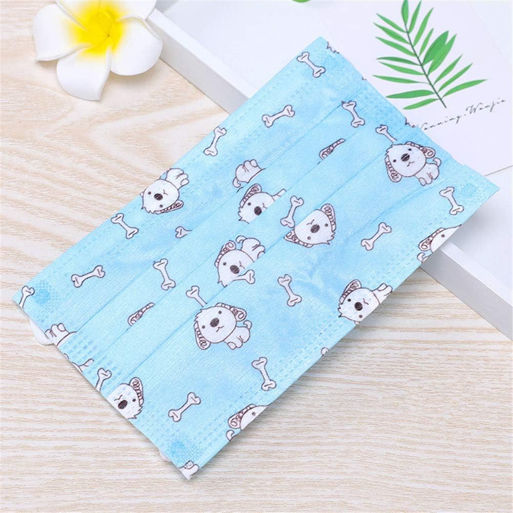 szkn 10Pcs/bag Disposable Kid Respirator PM2.5 Anti-haze 3-layer Dustproof Mask Colorful Printing F