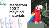 Zappi Co 100% Recycled Plush Parrot Toy 13-15cm Soft Cuddly view 6