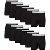 Hanes mens Underwear Boxer Briefs Pack, Cool &amp; Breathable Cotton Moisture-wicking Underwear for Men, No Ride Up