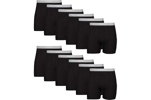Hanes Men's Underwear Boxer Briefs, Cool Dri Moisture-Wicking Underwear, Cotton No-Ride-up for Men, Multi-Packs Available