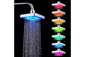 LED Shower Head Shower Spray Head 7 Colors Changing Romantic Light Bathroom Shower Head Bathroom Accessories for Water Bath H