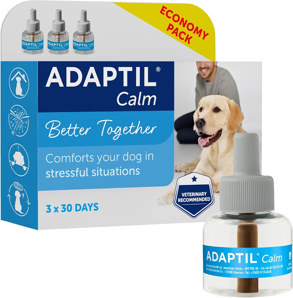 ADAPTIL 30 Day Refills x3 for Dog Calming Diffuser Pheromone Kit