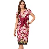 Adrianna Papell Womens Tie Front Stretch Twill Dress