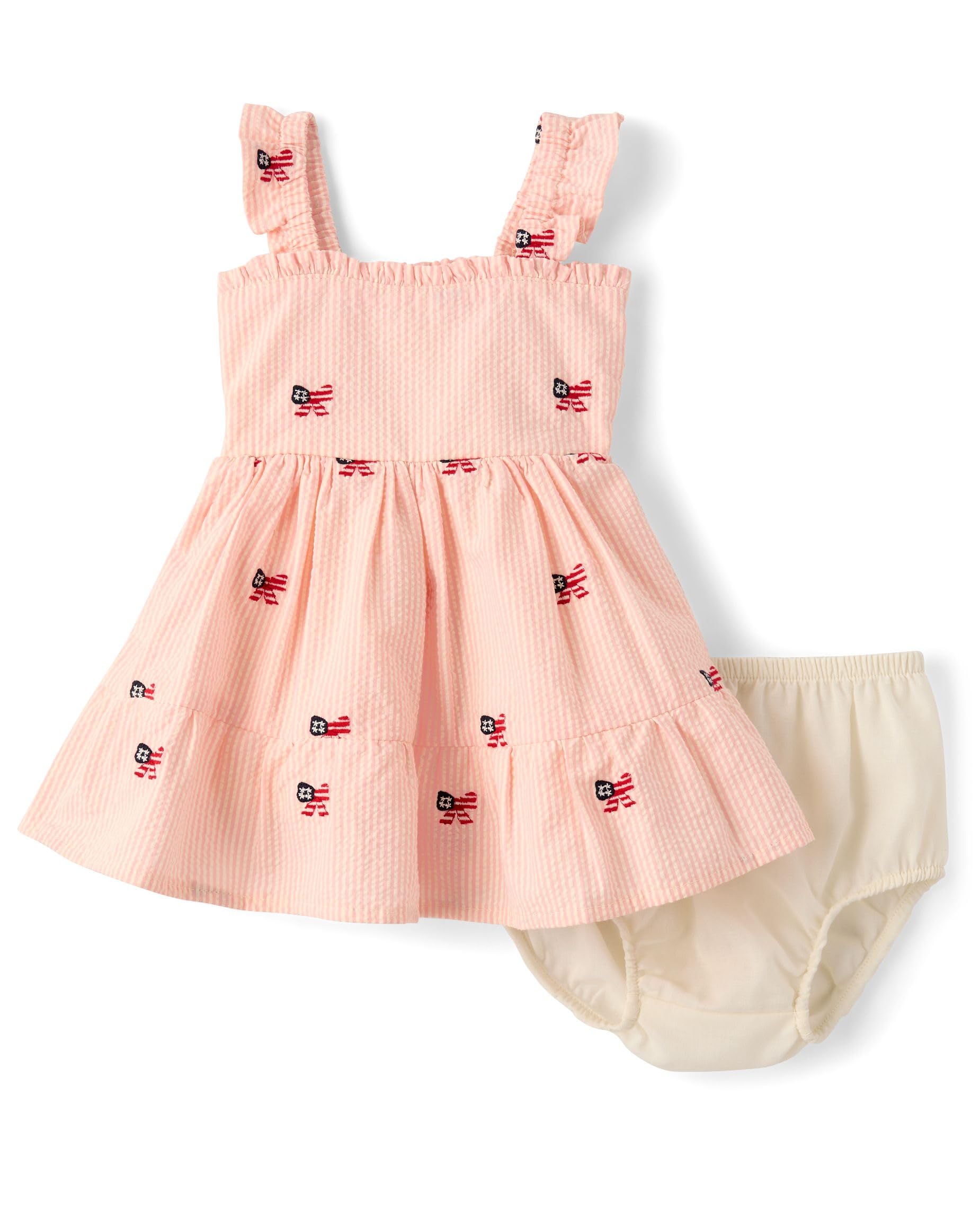Gymboree,Baby-Girls,and Newborn Dress with Diaper Cover, 2 Piece Outfit,Country Cream,12 Months,18 Months