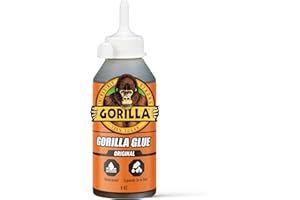 Gorilla Original Gorilla Glue, Brown, Waterproof Polyurethane Glue, 8 Ounce (Pack of 1) - Expands Into Materials, All Purpose