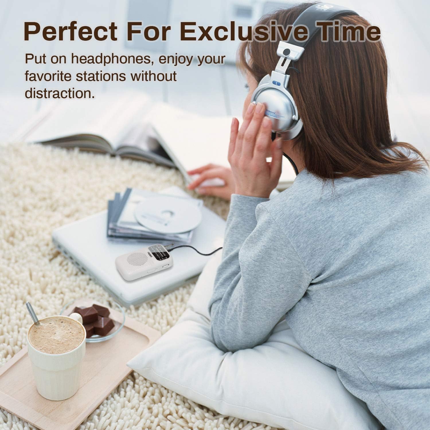 J-777 Portable Pocket Radio AM FM Transistor Radio Battery Operated, Stereo Headphones Jack, Excellent Reception, by PRUNUS(White): Electronics