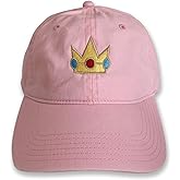 USmania Princess Peach Halloween Tiarra Cap - Embroidered Cotton Washed Hat