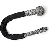 CORDEAST Synthetic Soft Shackle 1“ X 47” (121250 lbs Breaking Strength) Extra Large Long UHMWPE Rope Shackle for Heavy Duty Truck Off-Road Recovery (Gray, 1-Pack)