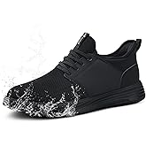 ARISIC Men's Non Slip Work Shoes Waterproof Slip On Lightweight Slip Resistant for Food Service Kitchen Chef Restaurant Breathable Stylish Working Footwear