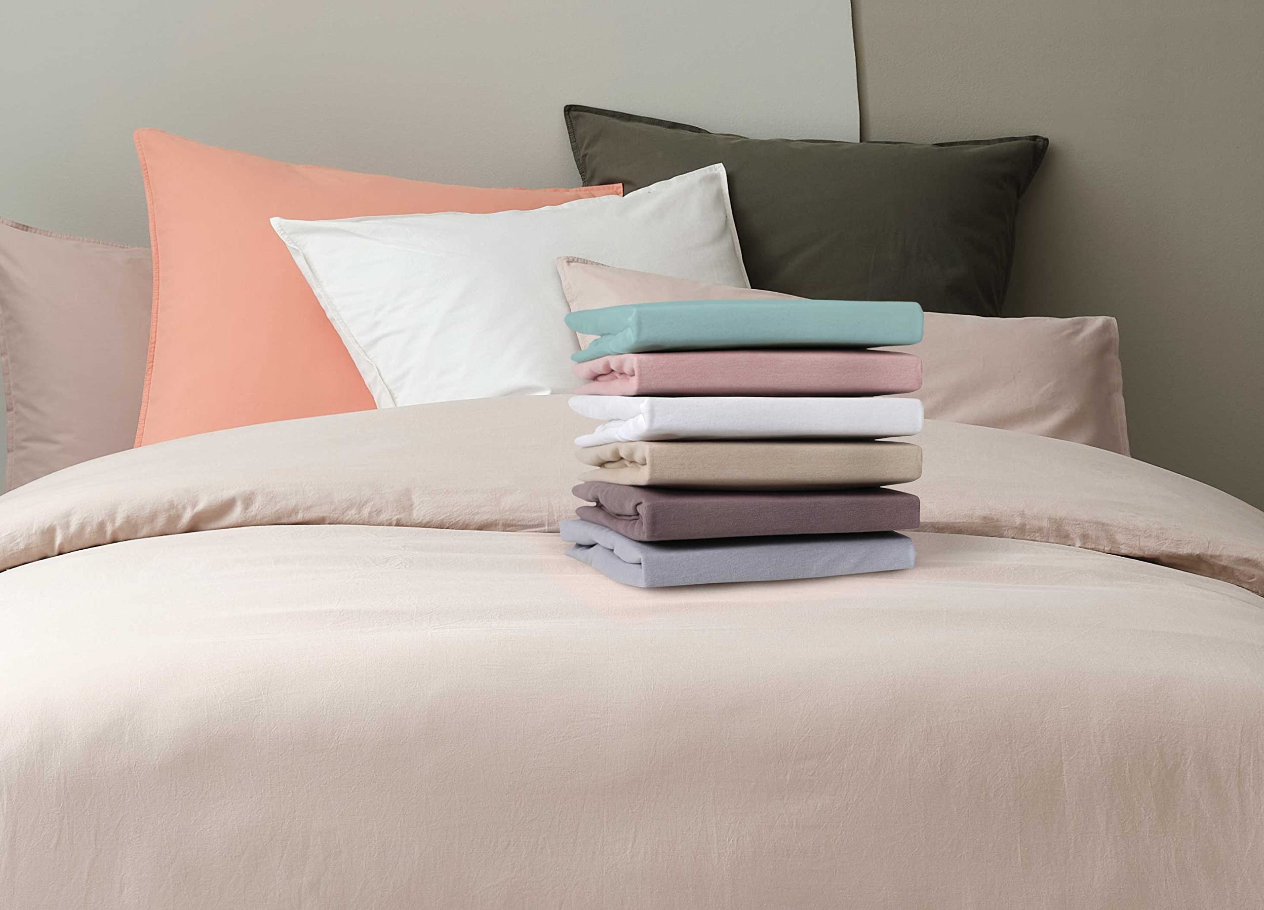 Toison d'Or Jersylor Pillowcases, Misty Pink, 50 x 70 cm